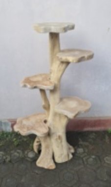 Teak root rack plantenstaander 160cm