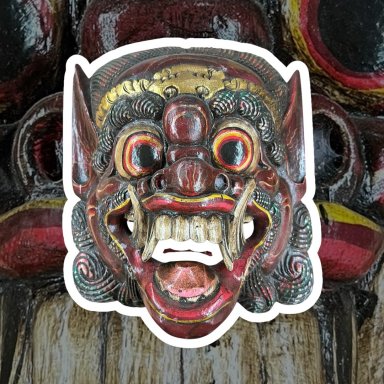 Houten Barong Masker