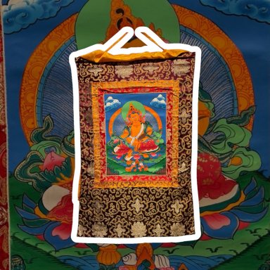 handgeschilderde Tibetaanse Thangka - Kubera