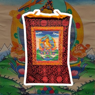 handgeschilderde Tibetaanse Thangka - Manjushree