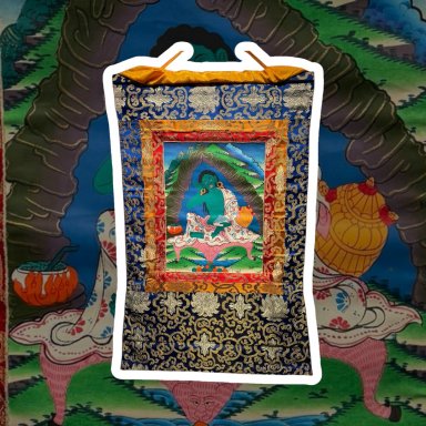 handgeschilderde Tibetaanse Thangka - Milerepa