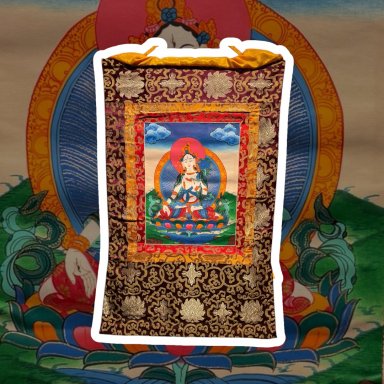 handgeschilderde Tibetaanse Thangka - Witte Tara