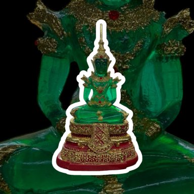 Emerald Buddha Beeld - 27,5 cm - Thaise Stijl