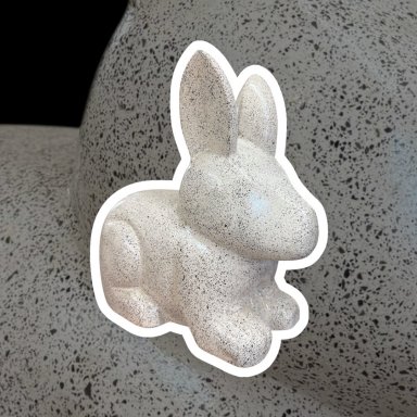 Sitting Rabbit in Terrazzo Stone 40cm