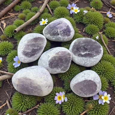 EMMA EI – Amethist edelstenen ei (± 4 cm)