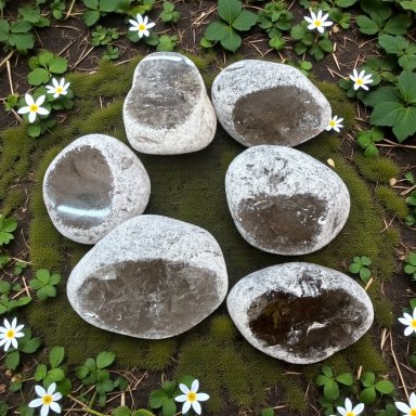 EMMA EI – Rookkwarts edelstenen ei (± 4 cm)