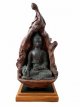 2027A82 Buddha Menla brons op hout