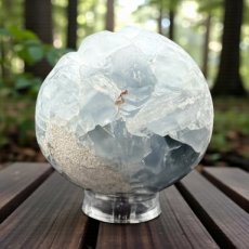 401 Celestien bal geode 6,5cm