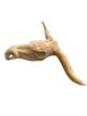 Teak Houten Bison Hoofd Muurhanger – 70 x 40 cm