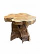 628 Plantenstaander in Teak Root (50 x 50 x 50 cm)