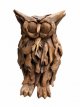 633 Staande Uil in Teak Hout (60 x 40 x 45 cm)
