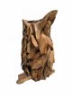 633 Staande Uil in Teak Hout (60 x 40 x 45 cm)