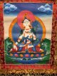 handgeschilderde Tibetaanse Thangka - Witte Tara