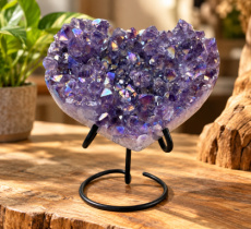 A16359 Amethist Aura Hart - 10,5 cm