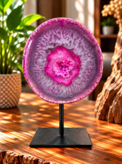 A51269 Agaat op voet - 16 cm