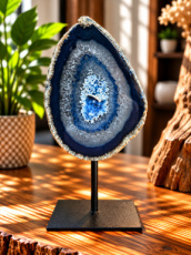 A51398 Agaat op voet - 18,5 cm