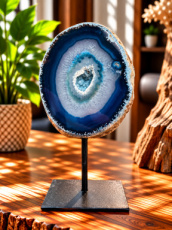 A79396 Agaat op voet - 17 cm