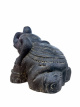 AN84 Zittende olifant in steen – 35 cm