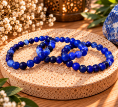 ARMAGA-BLA Armband Agaat blauw – 8 mm