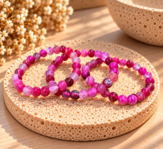 ARMAGA-ROZ Armband Agaat roze – 8 mm