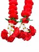 BLO18 Bloemenkrans 130cm rood