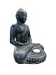 BU04 Zittende Boeddha in Steen – 30 cm – Theelichthouder