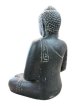 BU04 Zittende Boeddha in Steen – 30 cm – Theelichthouder