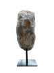 E042 Blauwe onyx op metalen voet – 19 cm