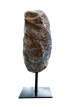 E042 Blauwe onyx op metalen voet – 19 cm