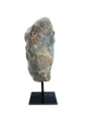 E047 Onyx bleu sur socle métallique – 21 cm