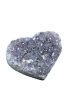 E555 Amethist Aura Hart op Metalen Voet – ca. 10 cm