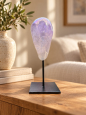 EDEVOAME-AUR Amethist aura op voet – ca. 9–10 cm