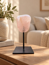 EDEVOROZ-AUR Rozenkwarts aura op voet – ca. 9–10 cm