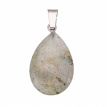 EDHA012 Druppelhanger Labradoriet – 2,5 × 1,7 cm