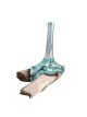 HAK02 Handgeblazen Glas op Teak Root Wood H 12cm