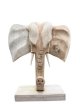 HJA09 Tête d’Éléphant sur Socle – 30 cm
