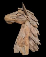 HJA15 Driftwood Paardenhoofd 80cm