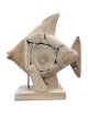 HJA16 Poisson en Bois Flotté sur Socle 34cm