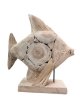 HJA16 Poisson en Bois Flotté sur Socle 34cm
