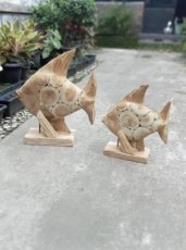 HJA17 Driftwood Vis op Voet 55cm