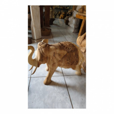 HRA28 Elephant 30cm bali carved