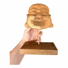 HRA30 Happy Boeddha head on stand