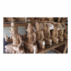 HRA37 Shiva Sitting Stone cobra 80cm