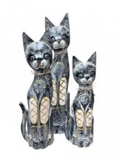 HTR06.G Houten Zittende Kat – 50cm