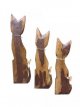 HTR08.BR Houten Zittende Kat – 30cm