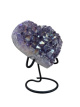 K082 Amethyst Aura Heart - 9 cm