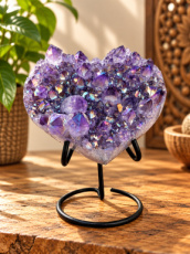 K101 Amethist Aura Hart - 10 cm