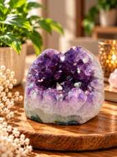 K196 Amethist Aura Cluster - 6.5 cm