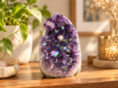 K292 Amethist Aura Cluster - 9 cm