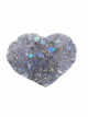 K373 Amethist aura hart op metalen voet – 9,5 cm